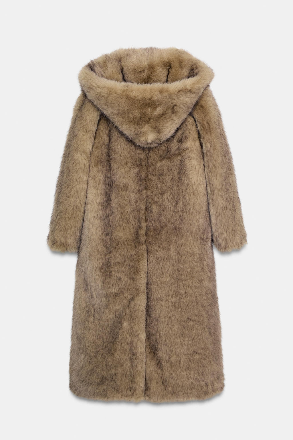 FAUX FUR COAT WITH HOODIE - Zara фото 7