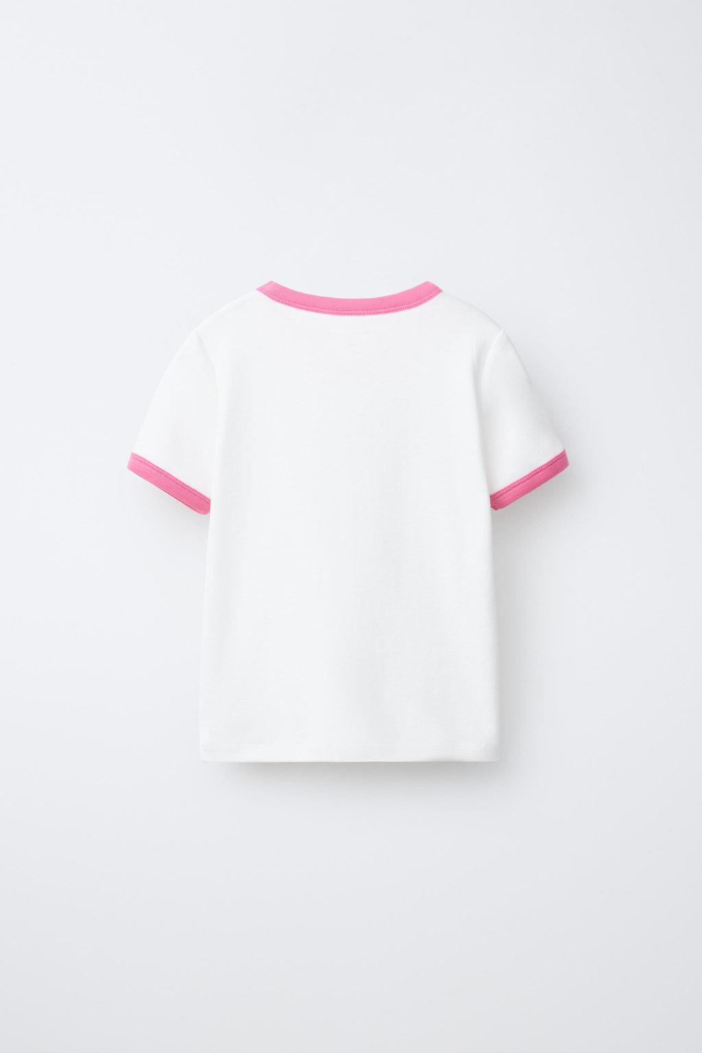 CAMISETA RIB CONTRASTE TEXTO / Rosa pastel - Zara фото 2