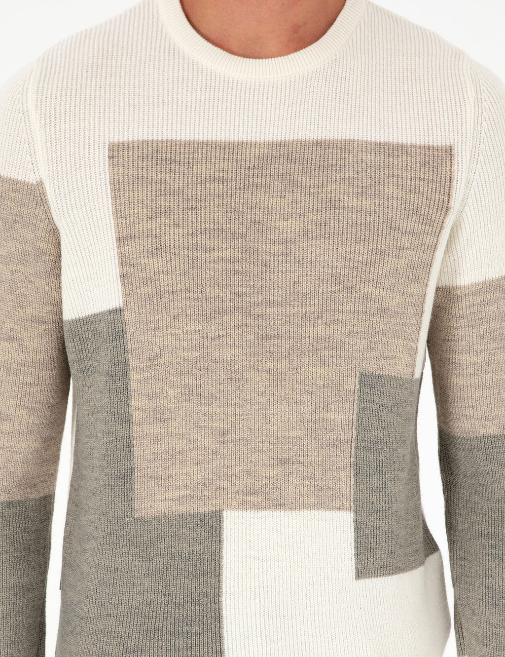 Ekru Slim Fit Bisiklet Yaka Triko Kazak - Pierre cardin фото 6