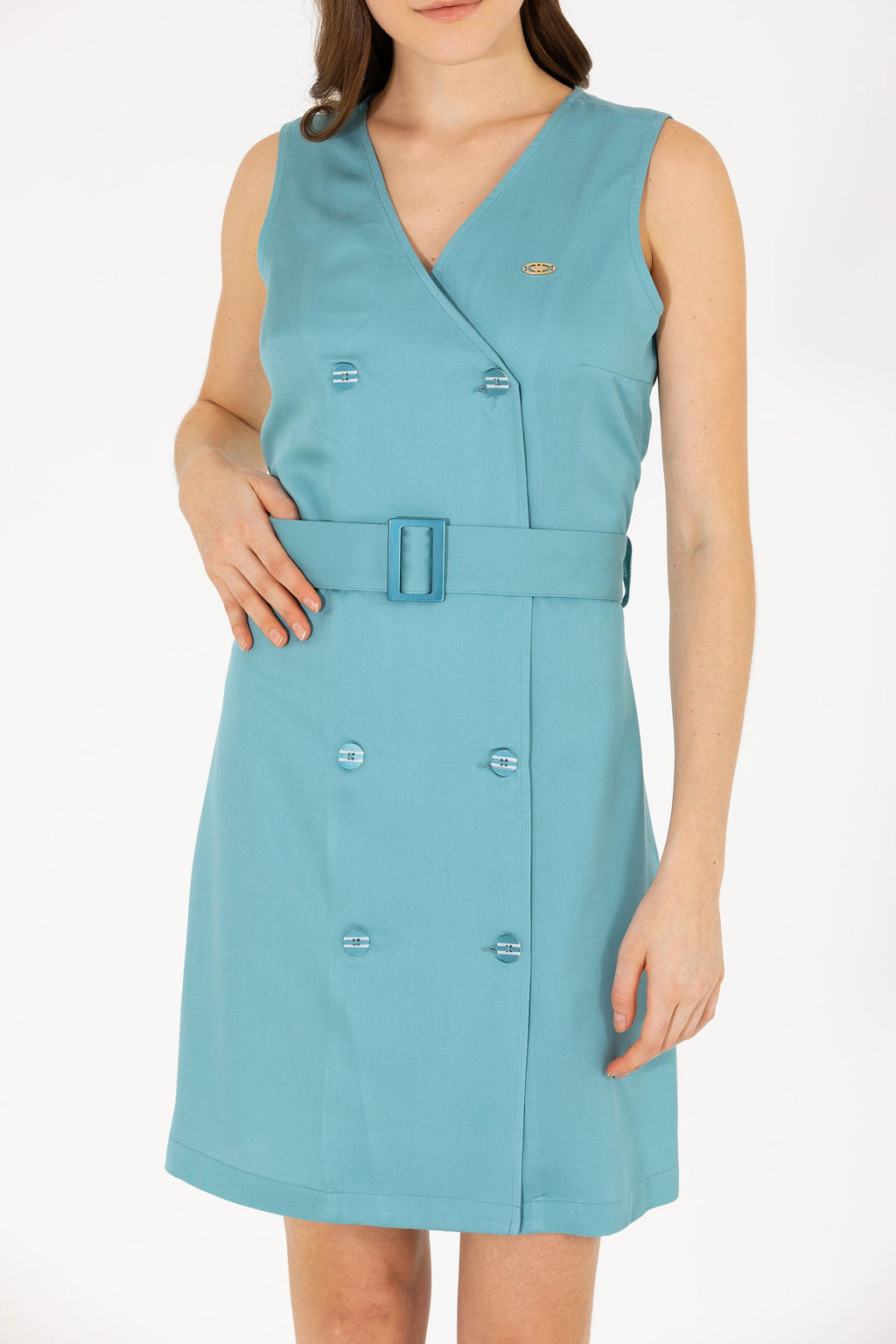 U. S. Polo Assn Женское мятное тканое платье - U.s. polo assn фото 20