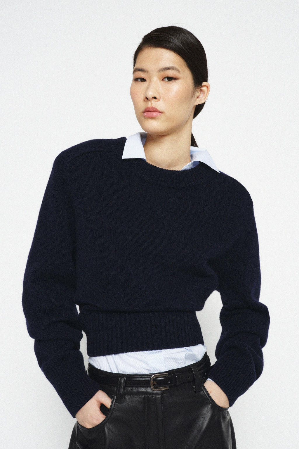 100% LEATHER BELT WITH METAL BUCKLE - Zara фото 2