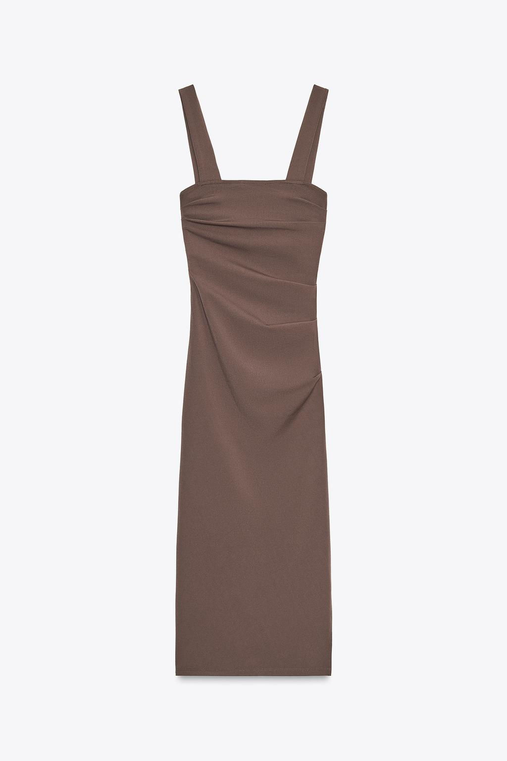 PLEATED MIDI DRESS - Zara фото 12