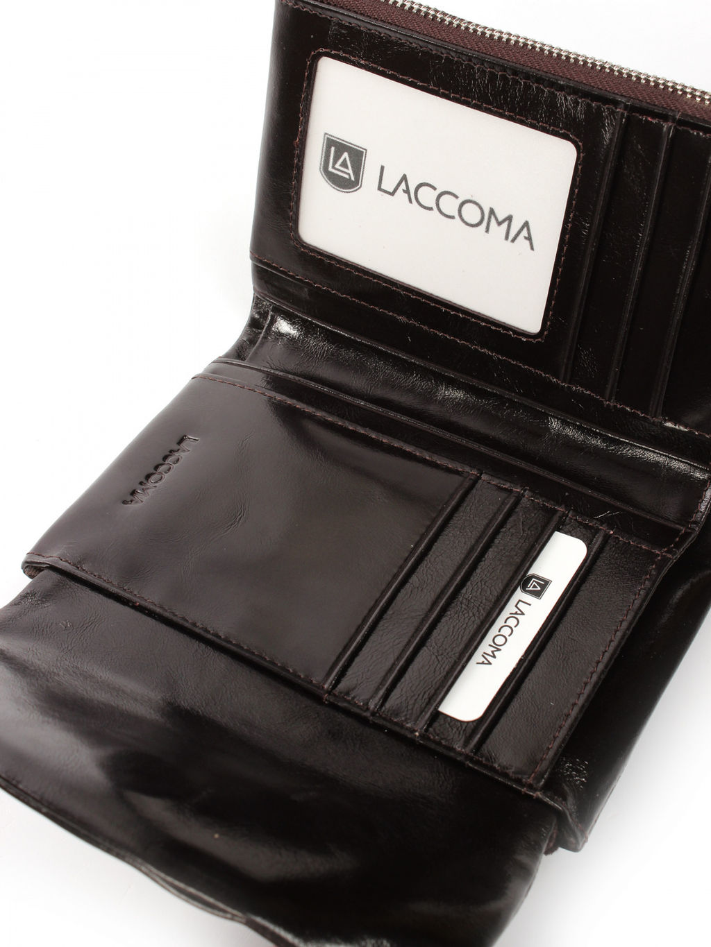 LACCOMA кошелек LA-2089-Б-темно-коричневый натуральная кожа