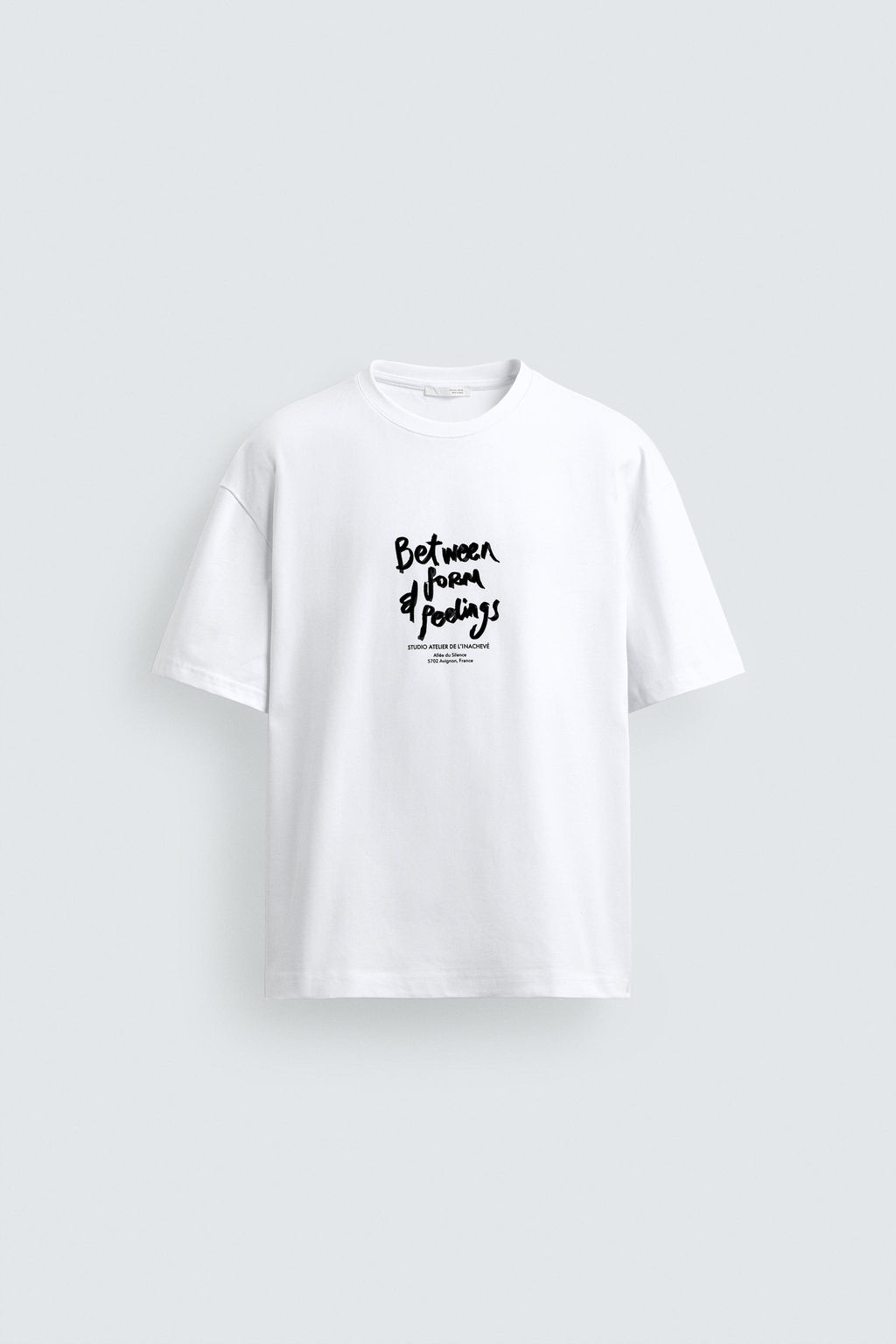 CAMISETA TEXTO CON TEXTURA / Blanco - Zara фото 7