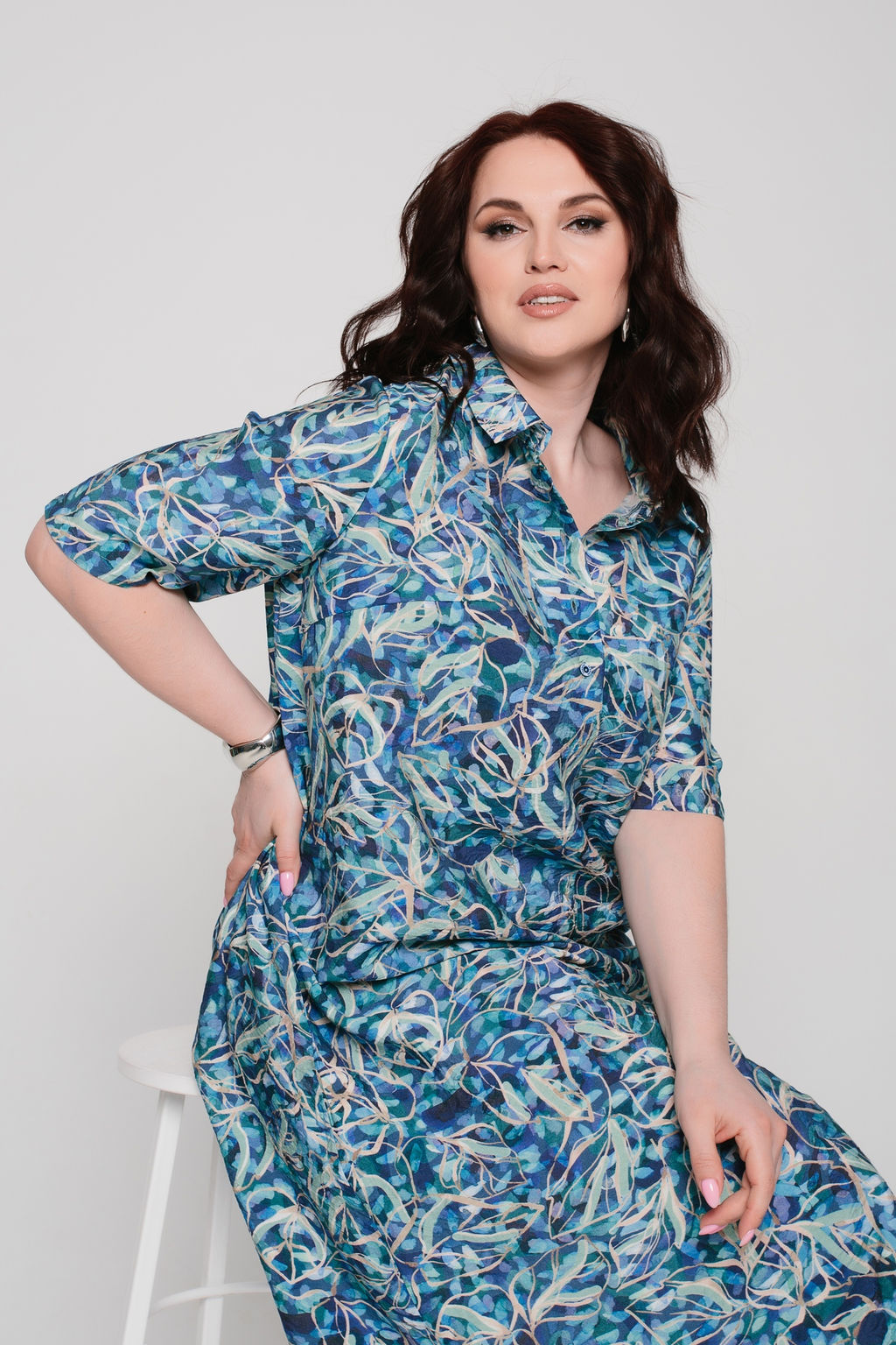 штапель 100% вискоза Платье