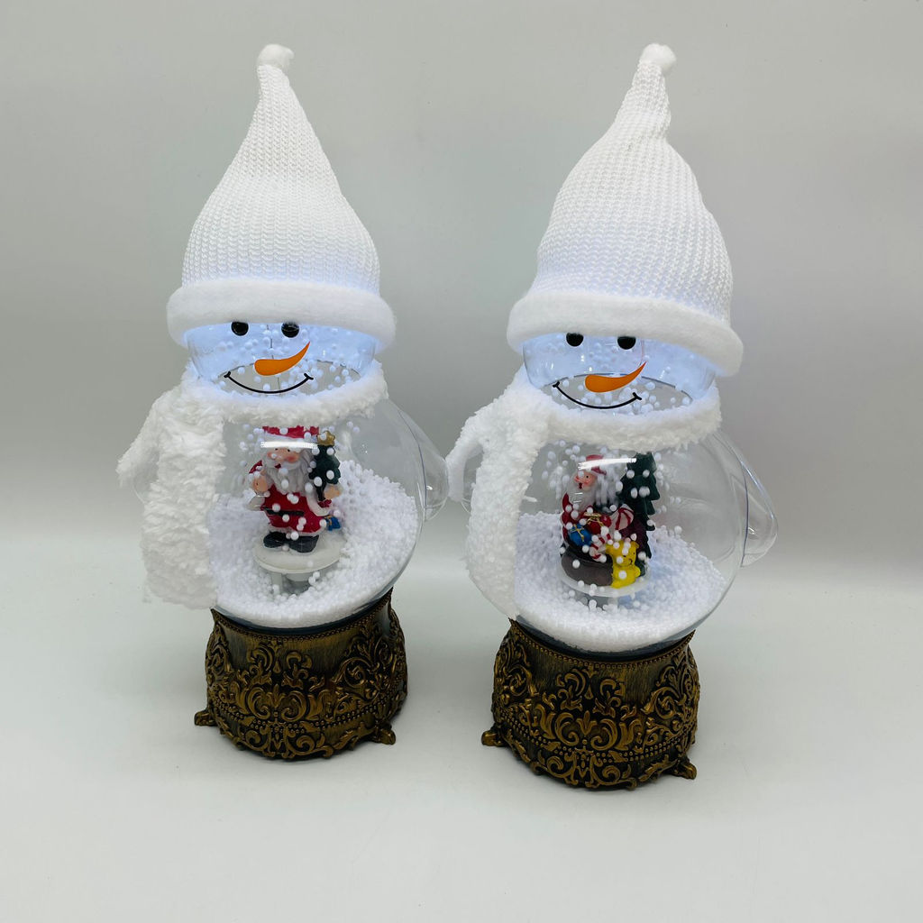 Новогодний декор Ночник - Снеговик с Дедом Морозом 35 см (арт. 7047-1АВС) в ассортименте - Ип лебедев о.ю фото 3
