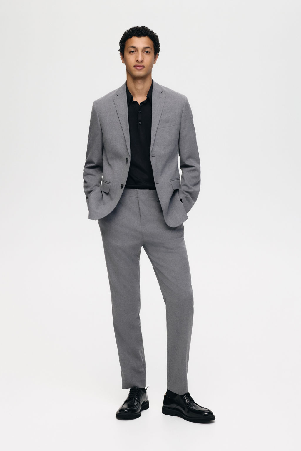 Slim Fit Single-breasted jacket - H&m фото 3