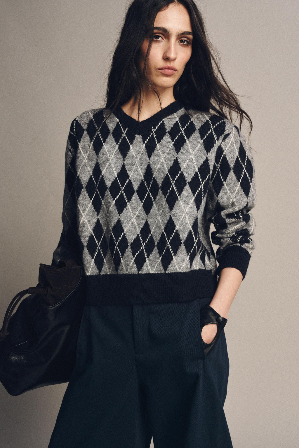 DIAMOND KNIT JUMPER