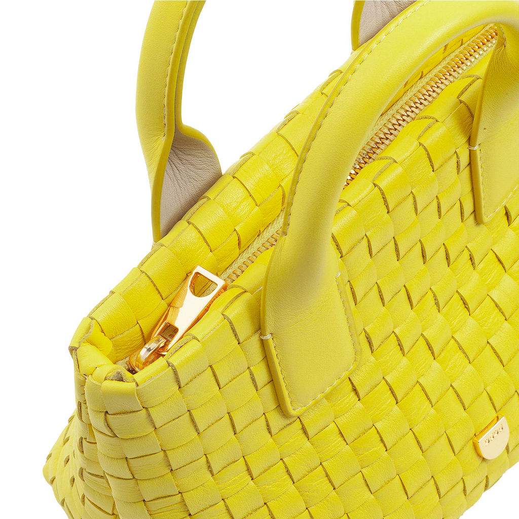 Итальянская миниатюрная женская сумочка DuDu Bags серии Ibiza | цитрусовый желтый - Dudubags фото 4