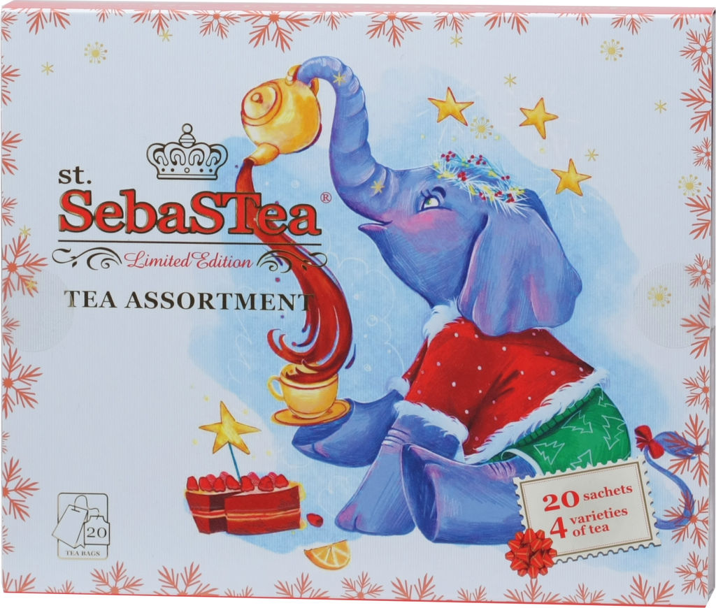 SebaSTea. Новый год. Ассорти Elephant карт.упаковка, 20 пак.