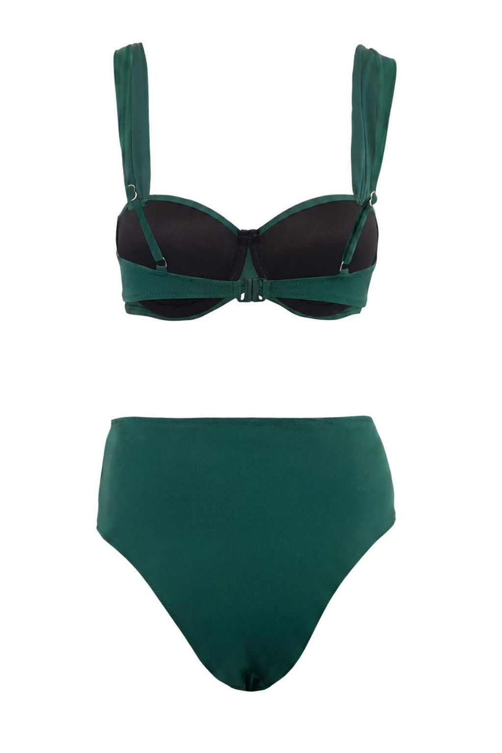 Leopar Desenli Balconette Kapl? Baglama Detayl? Yuksek Bel Regular Bikini Tak?m? TBESS26BT00035 - Trendyolmilla фото 2