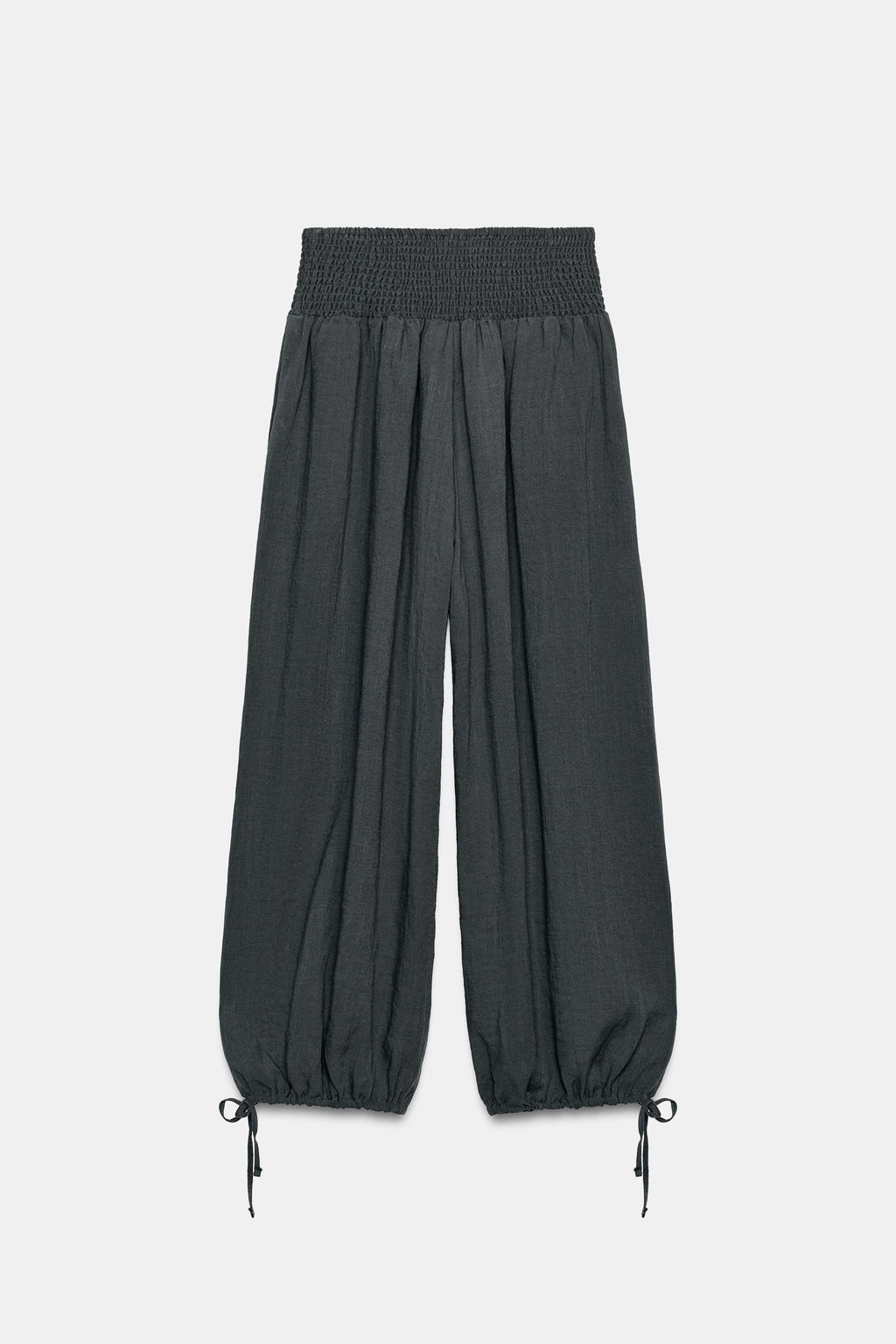 PANTAL?N BAGGY CINTURA EL?STICA / Gris antracita - Zara фото 7