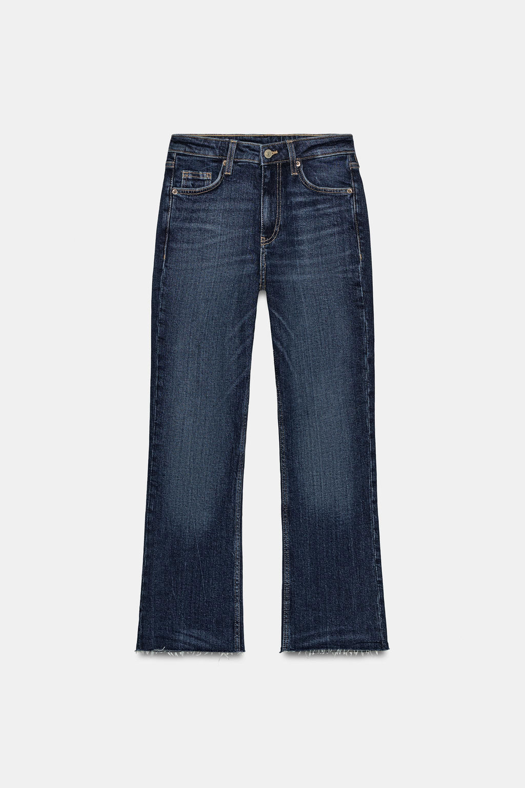 JEANS TRF CROPPED FLARE TIRO ALTO / Marino - Zara фото 7
