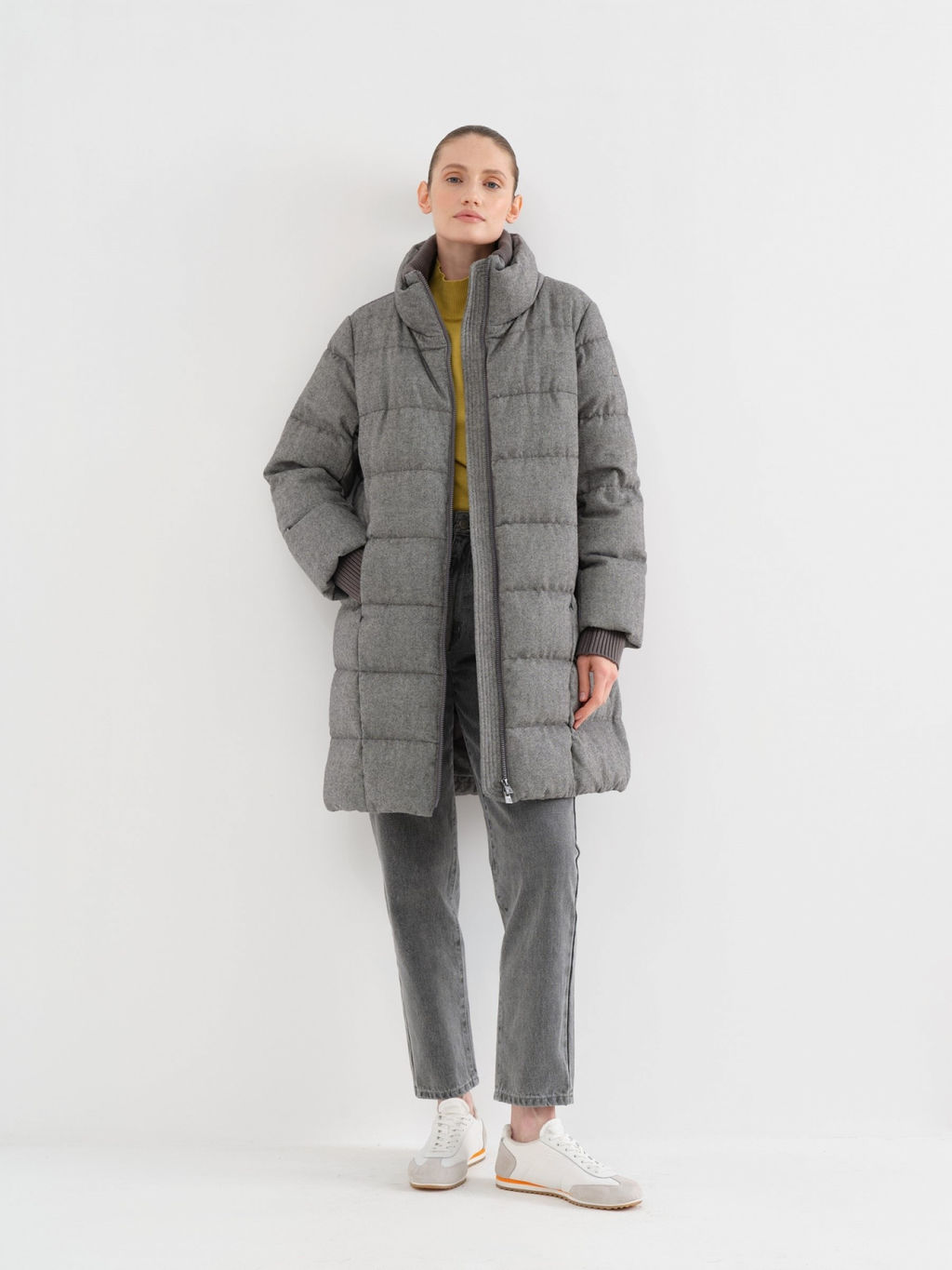 Conso/WDM 230569 - grey Пуховое пальто  фото 6