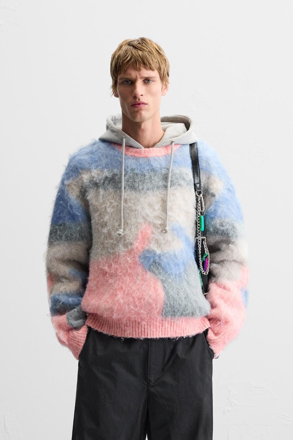 TEXTURED COLOUR BLOCK SWEATER - Zara фото 2