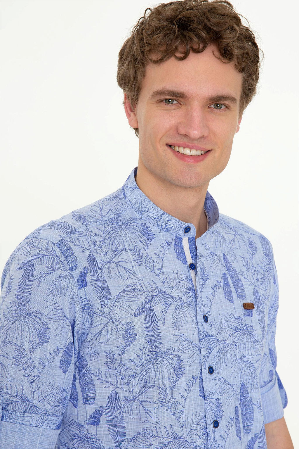 U. S. Polo Assn Мужская синяя рубашка с длинным рукавом - U.s. polo assn фото 9