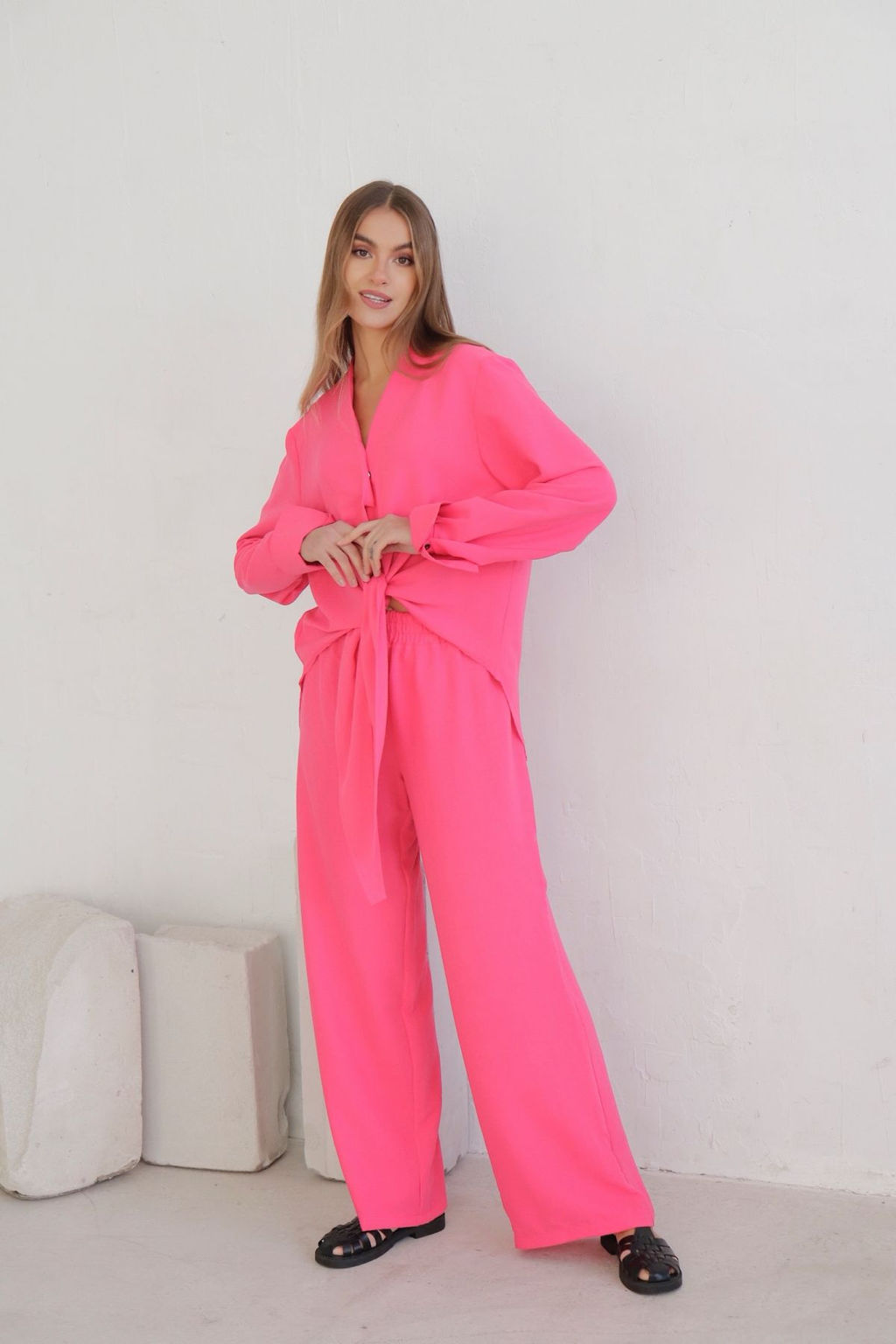 10355 Костюм с завязками и широкими брюками - Martichelli фото 9