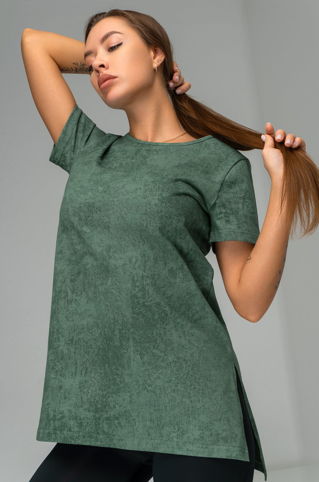 Удлиненная женская футболка с разрезами Happyfox - Happy fox фото 12