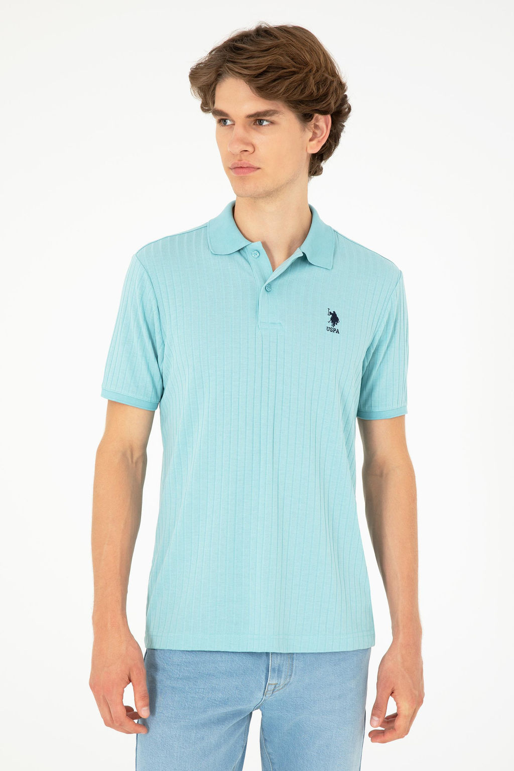 Мужская мятная футболка - U.s. polo assn фото 3