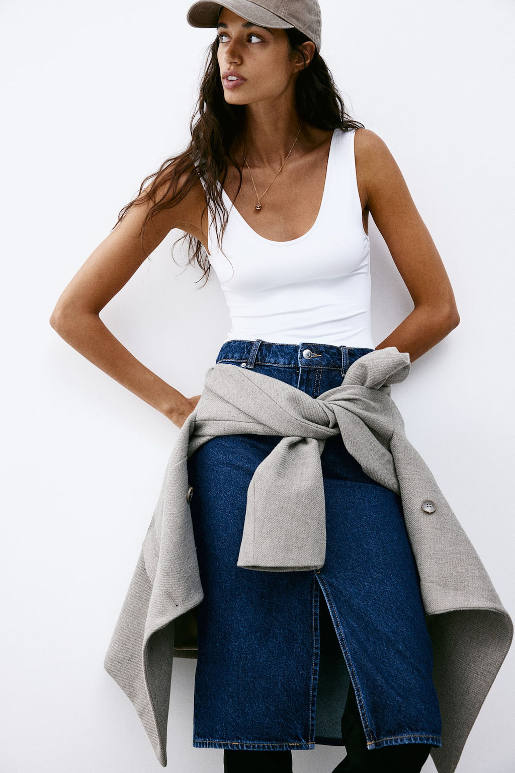 Falda denim hasta la rodilla - H&m фото 3