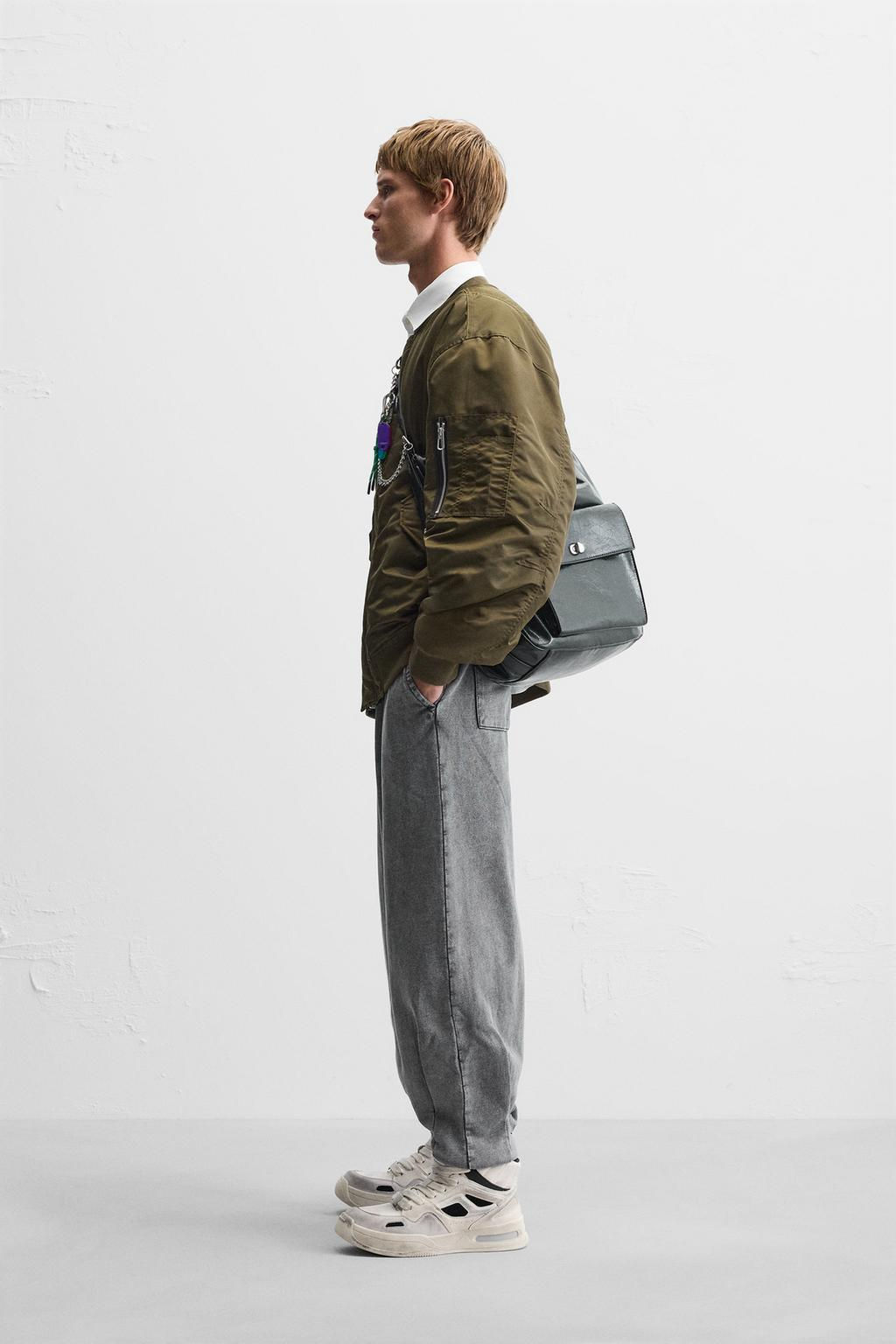 OVERSIZE FADED JOGGER TROUSERS - Zara фото 4