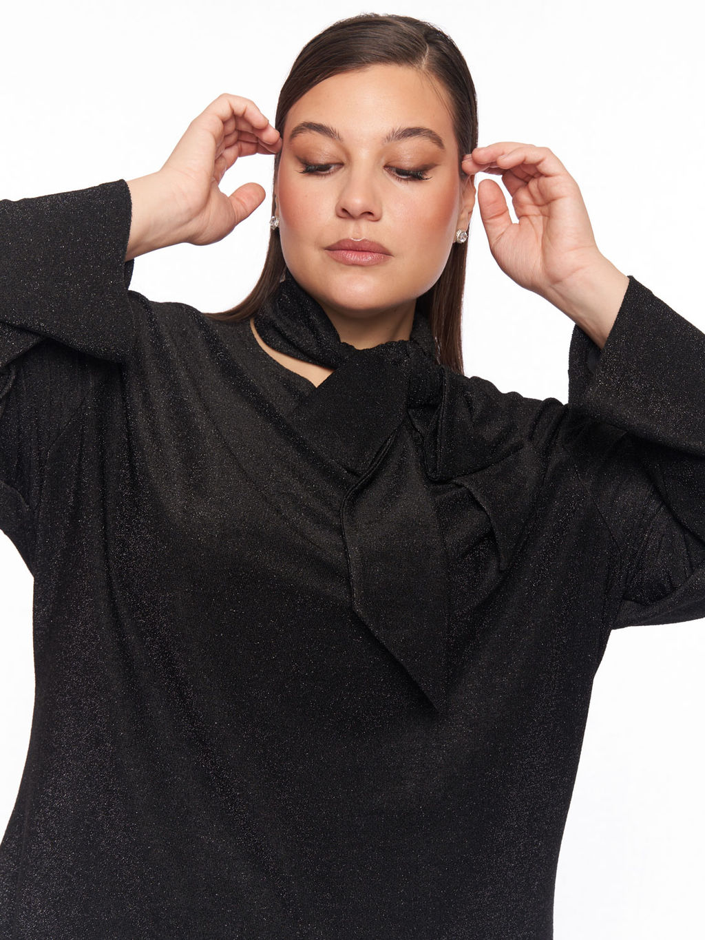 Костюм с люрексом KO02127BLK01