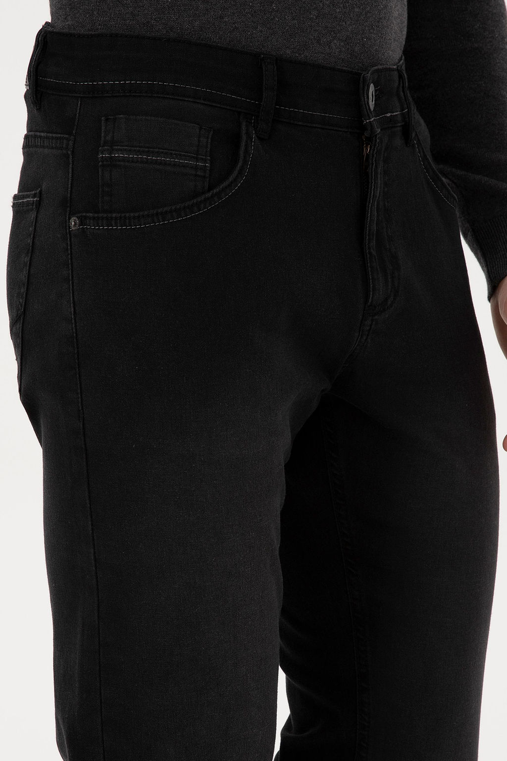Erkek Siyah Slim Fit Jean Pantolon