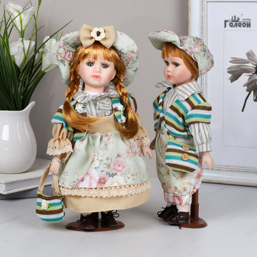Сувенир коллекционный Мальчик и Девочка 2 штуки набор 31 см / 1213 /уп 24/ - Галеонтрейд фото 14