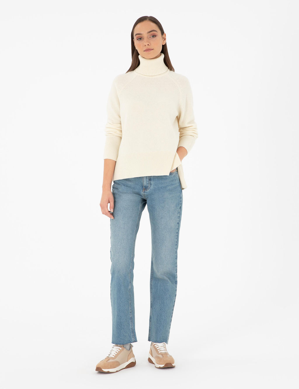 Свитер стандартного кроя цвета экрю - Pierre cardin фото 4