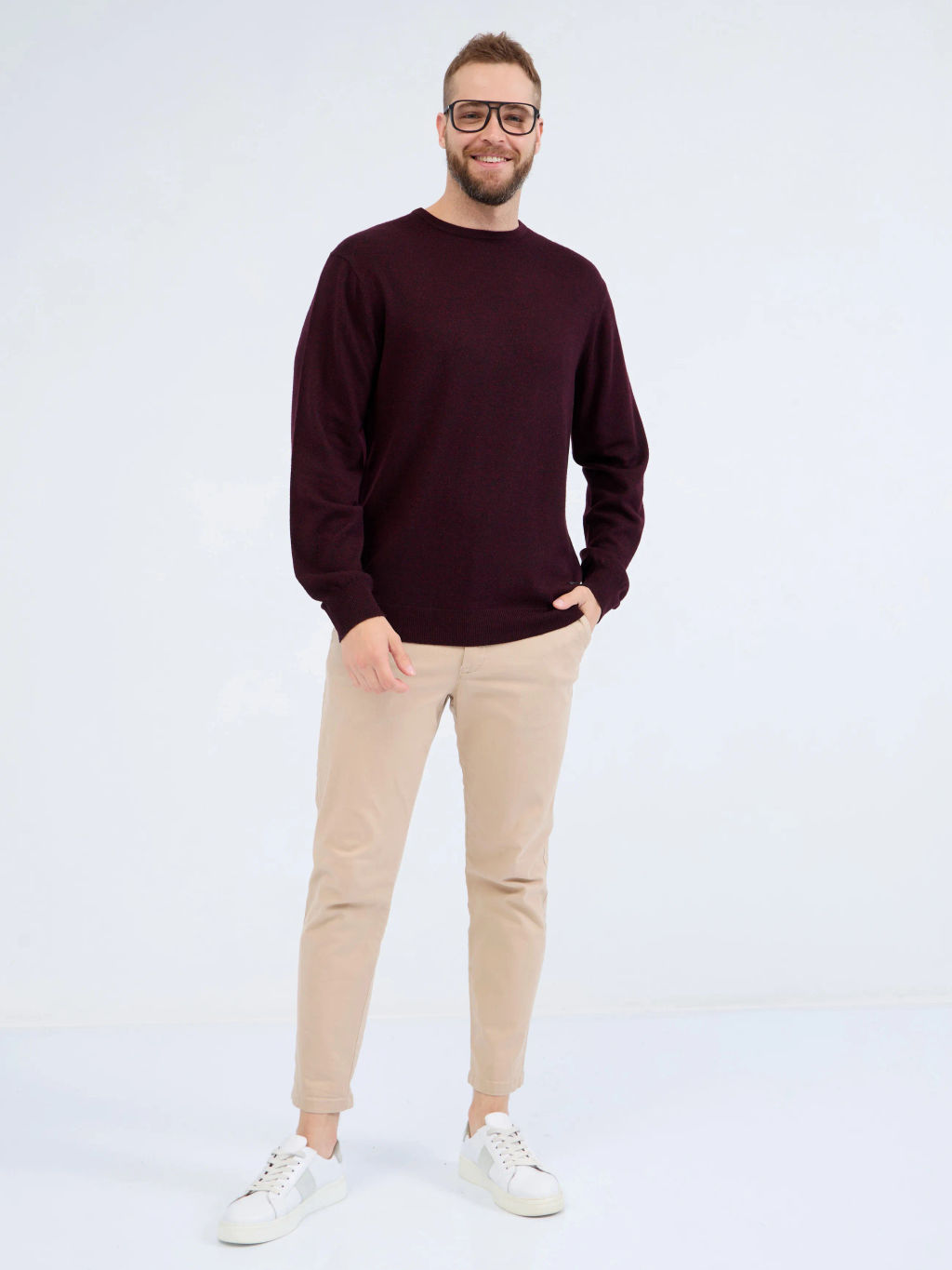 Джемпер мужской GREG G121-DA491 бордо/черный  фото 10