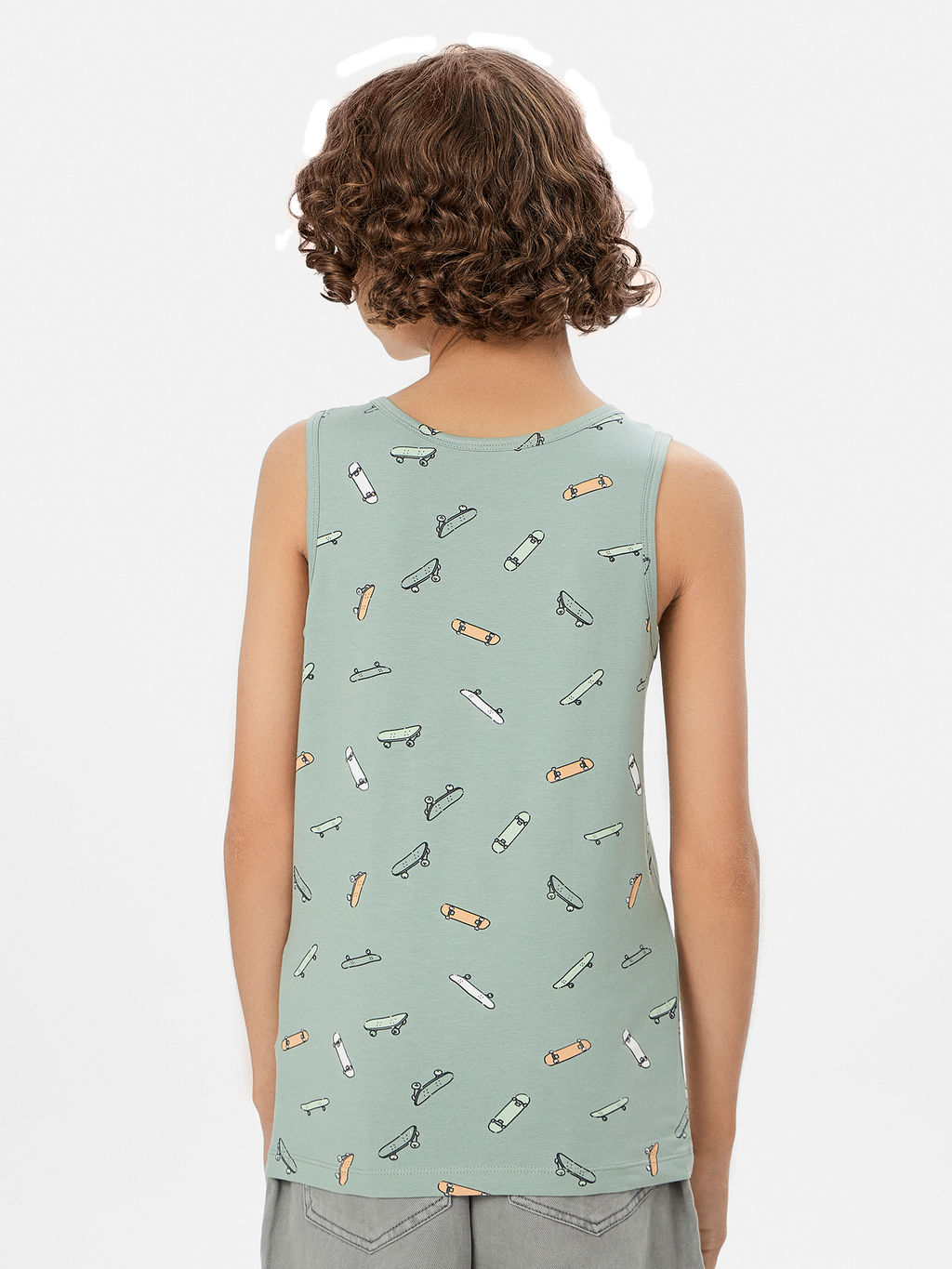 Майка для мальчиков зеленая с принтом - Mark formelle фото 2