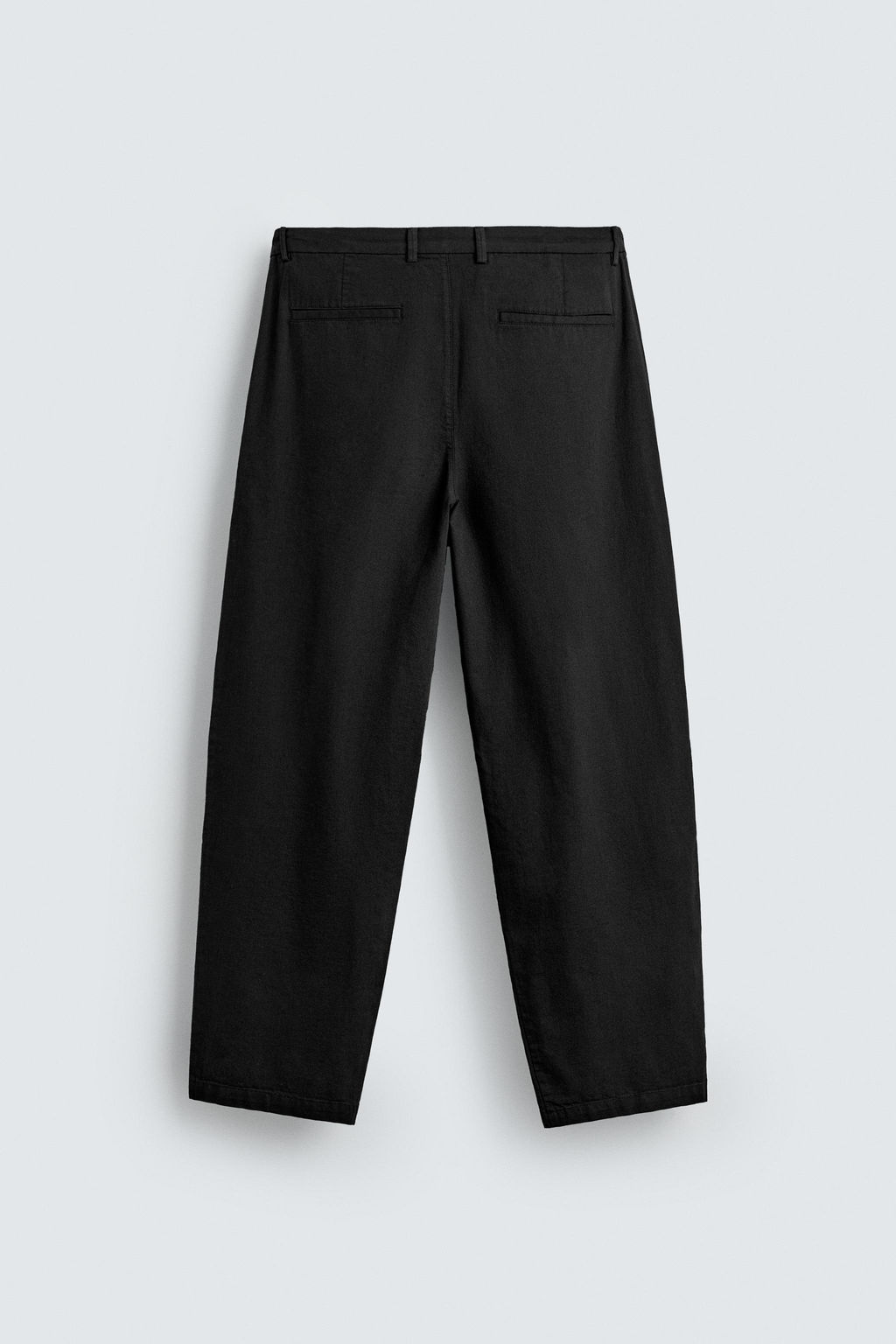RELAXED FIT COTTON - LINEN TROUSERS - Zara фото 5