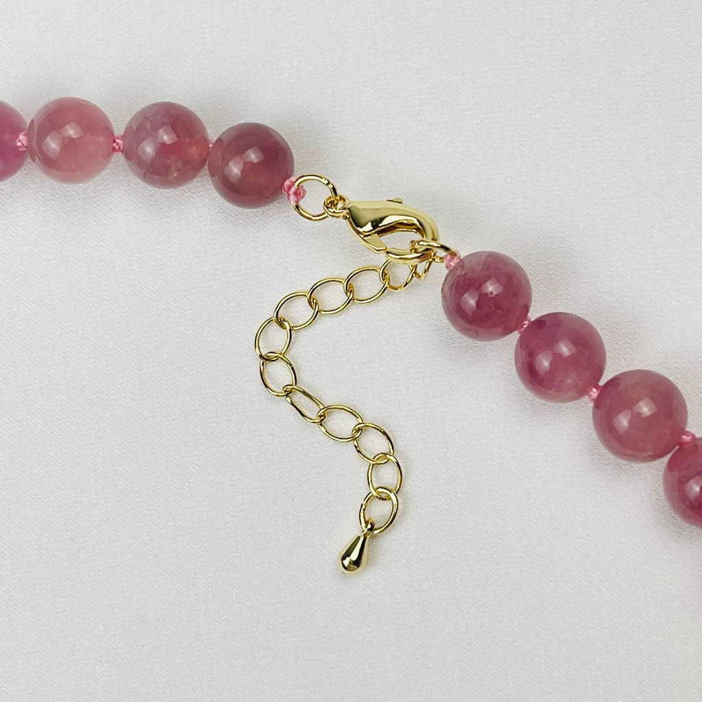 Колье из мадагаскарского Розового кварца 42 см +