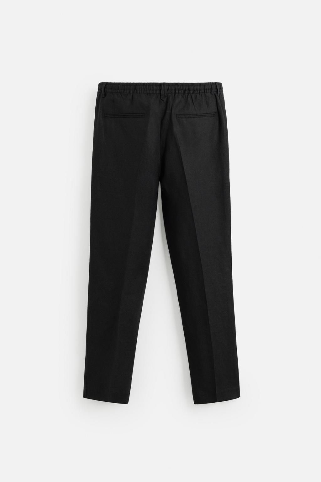 REGULAR FIT 100% LINEN TROUSERS - Zara фото 7