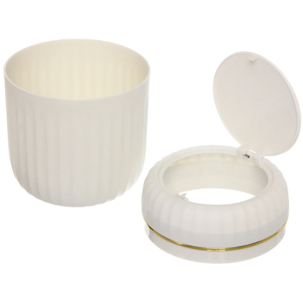 Контейнер для мусора круглый "Velvet"1,5л белый