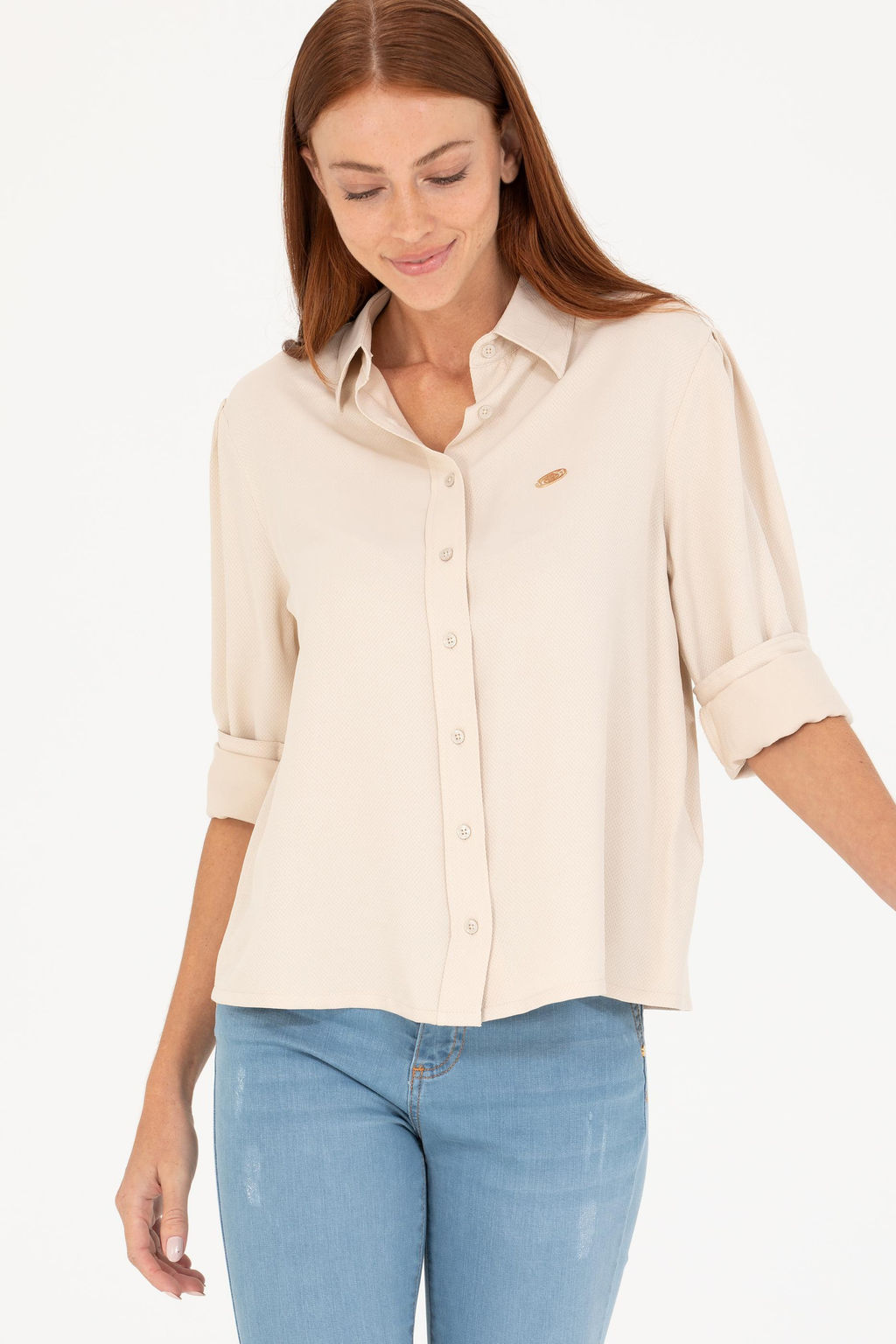 U. S. Polo Assn Женская рубашка с длинным рукавом Stone - U.s. polo assn фото 15