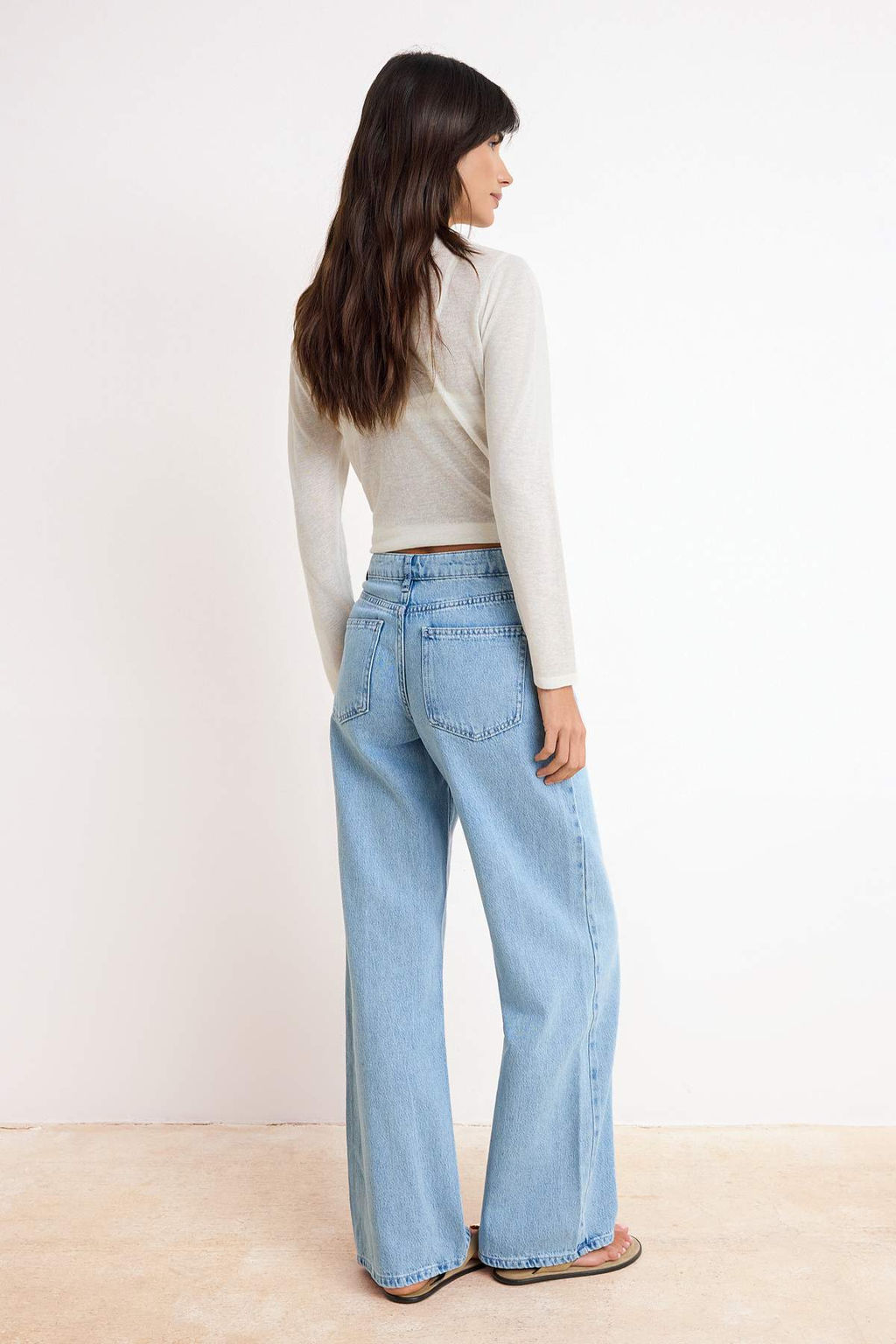 Mavi Yuksek Bel Wide Leg Tencel Kar?s?ml? Jeans TWOSS26JE00194 - Trendyolmilla фото 4