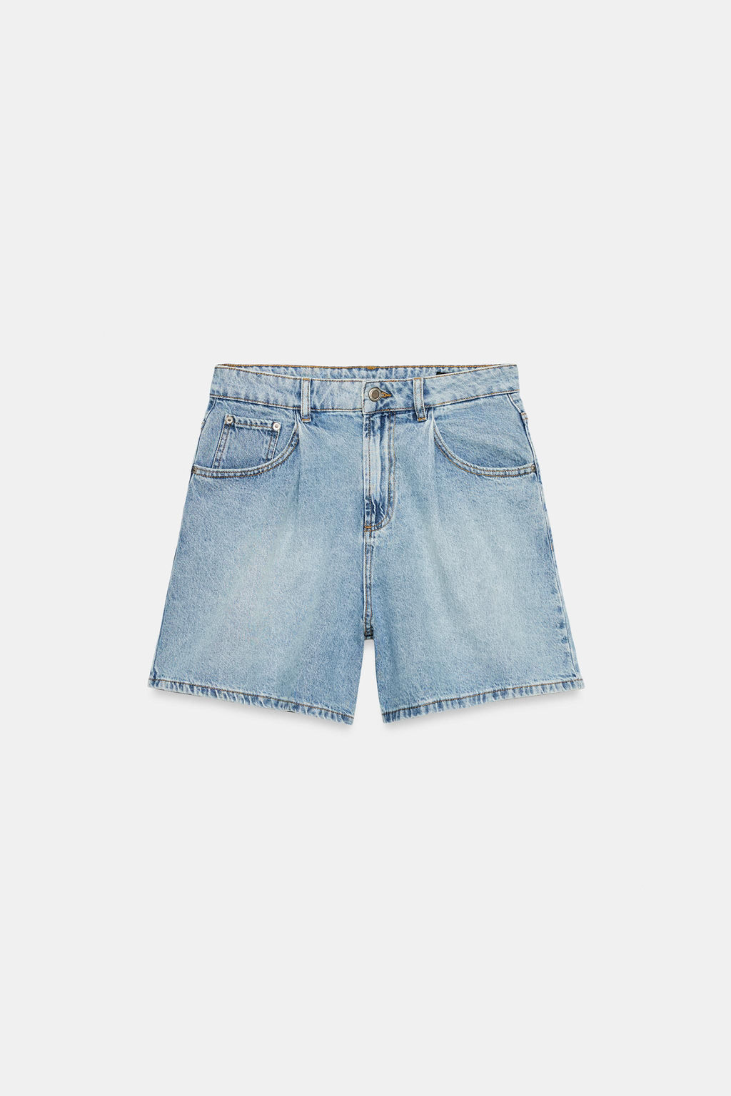 SHORTS DENIM TIRO ALTO ZW COLLECTION / Azul claro - Zara фото 6