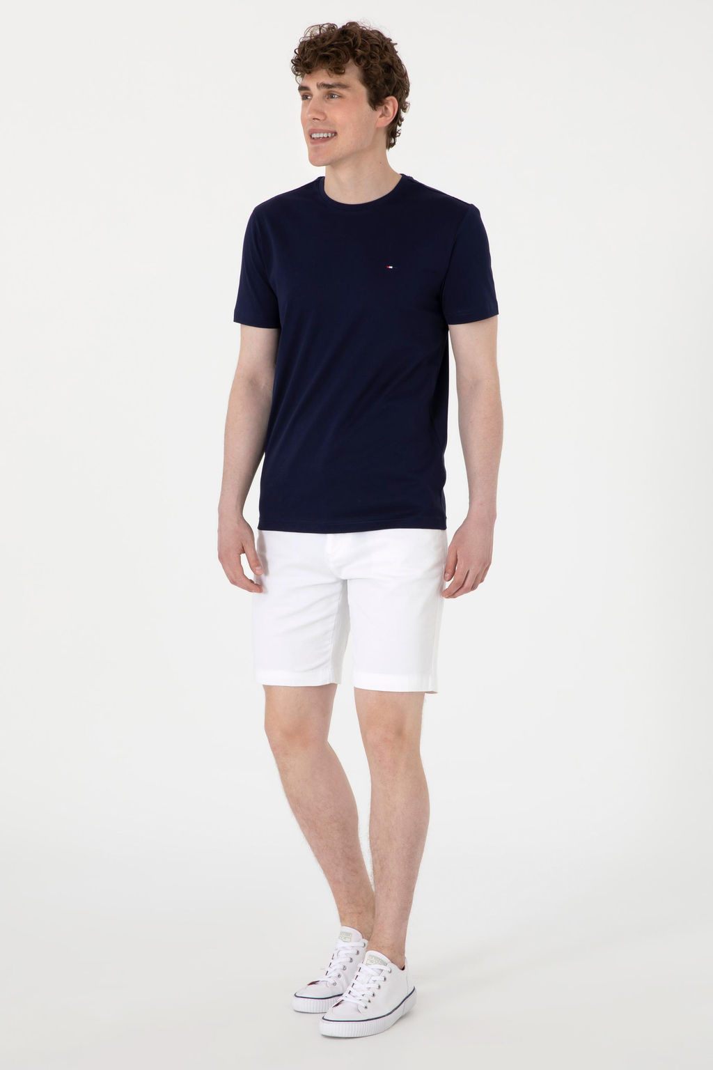 Erkek Regular Fit Bisiklet Yaka Lacivert Basic Ti__rt - U.s. polo assn фото 5
