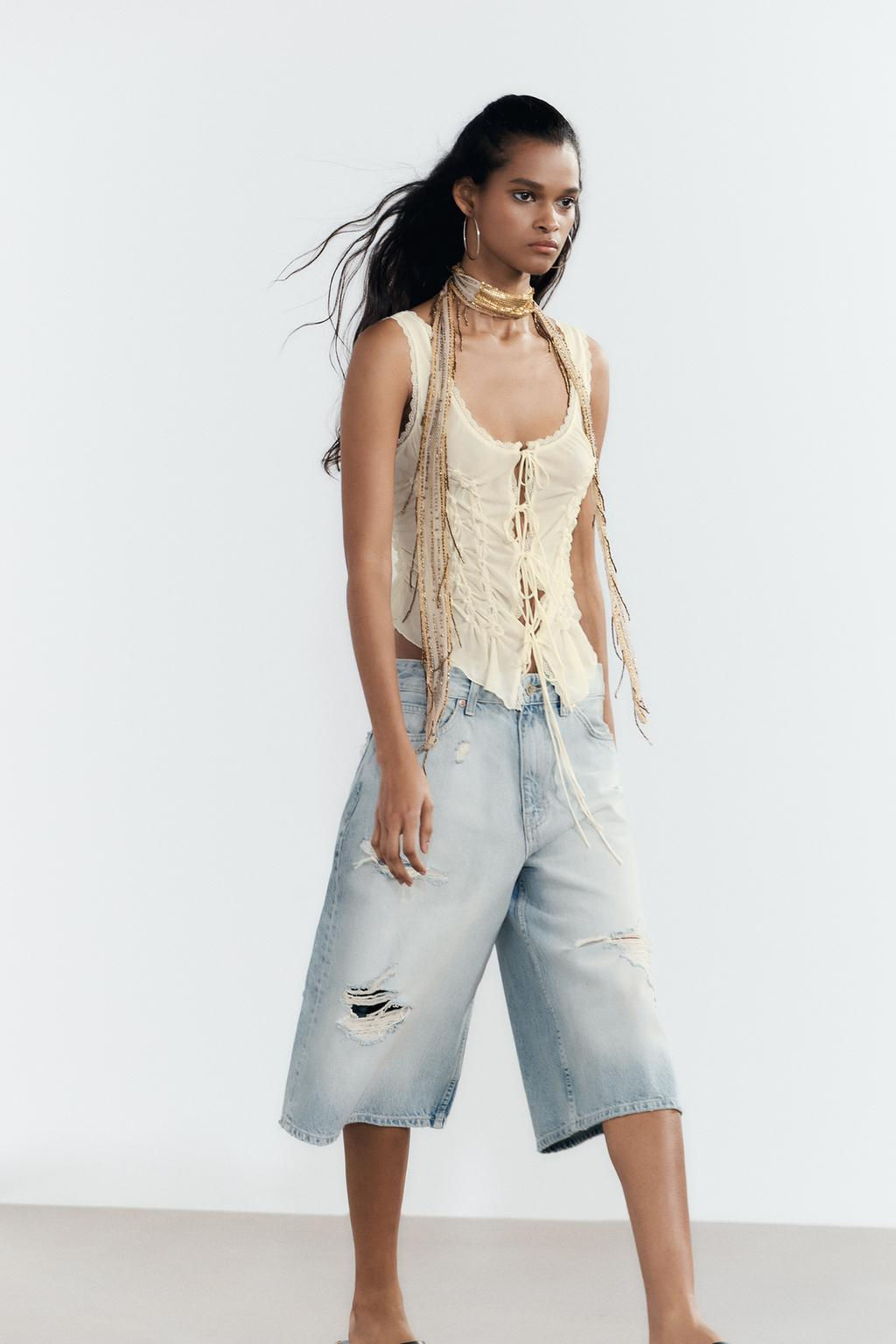 GATHERED TIE TOP - Zara фото 15