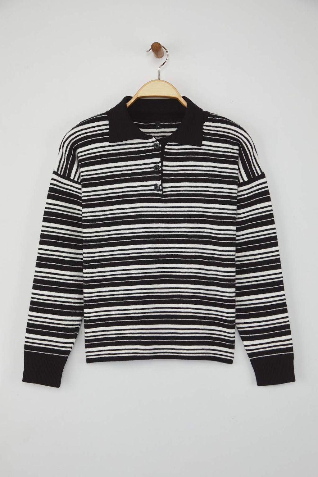 Wardrobe Essentials Lacivert Premium/Ozel Iplik Polo Yaka Triko Kazak | TWOAW26KZ00060 - Trendyolmilla фото 18