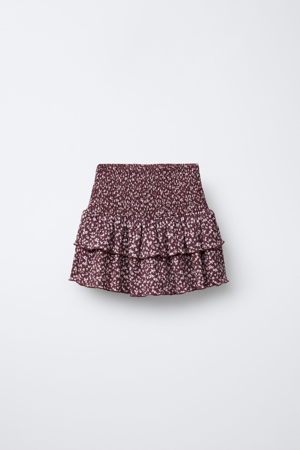 COTTON GAUZE FLORAL BERMUDA SKORT