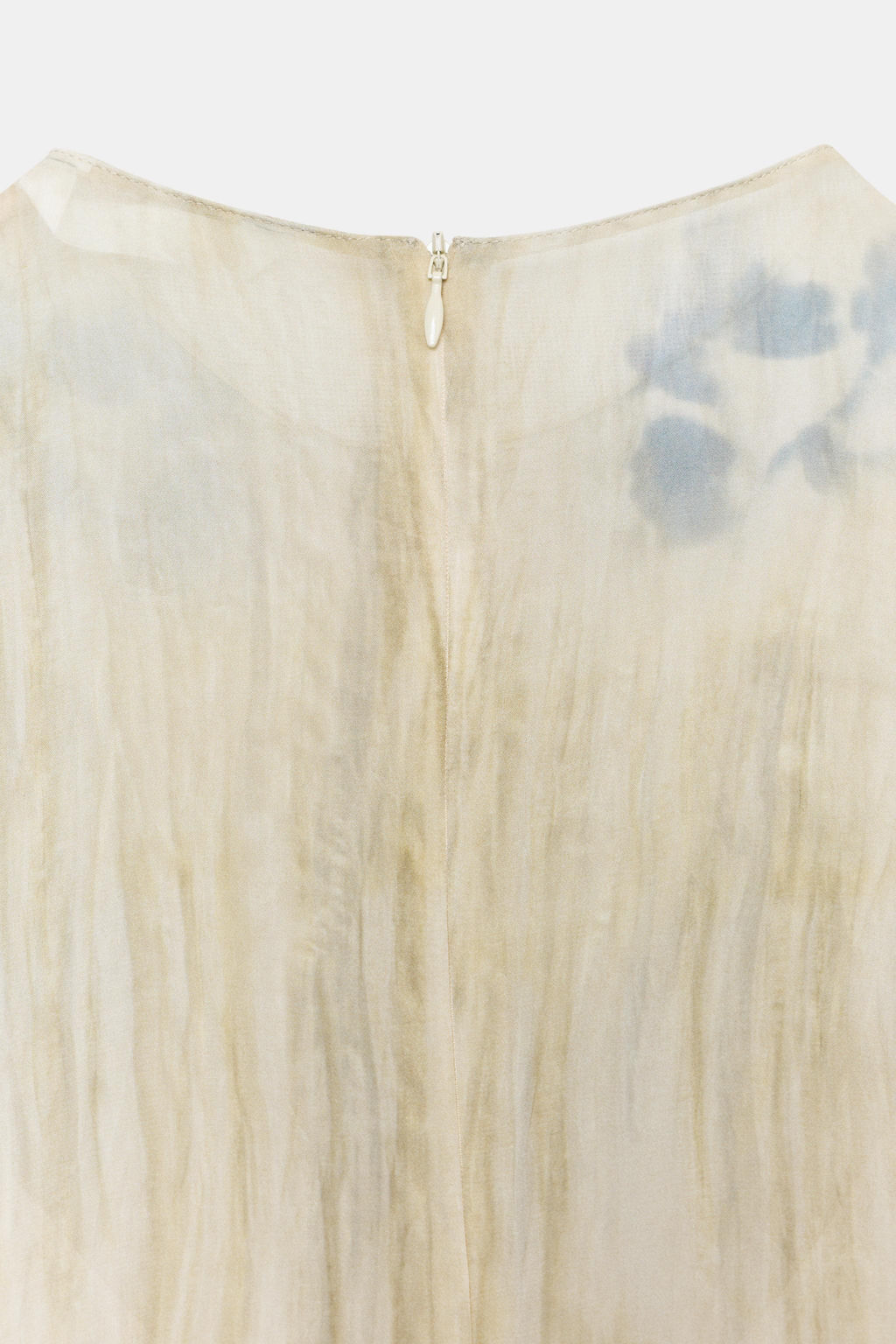 VESTIDO MIDI ESTAMPADO ZW COLLECTION / Crudo / Azul - Zara фото 9