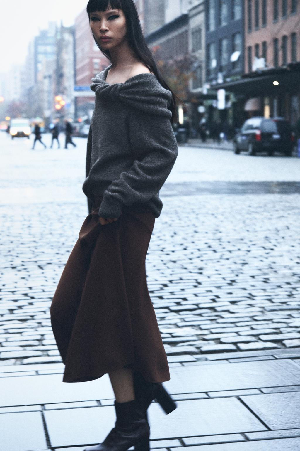 OFF-THE-SHOULDER KNIT SWEATER - Zara фото 4