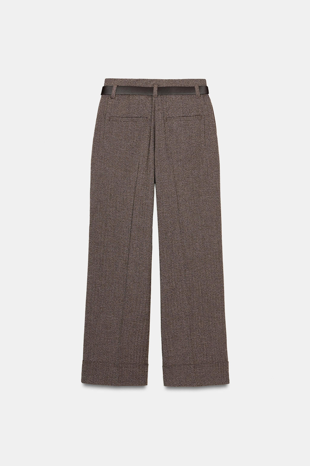 HERRINGBONE TROUSERS WITH BELT - Zara фото 7