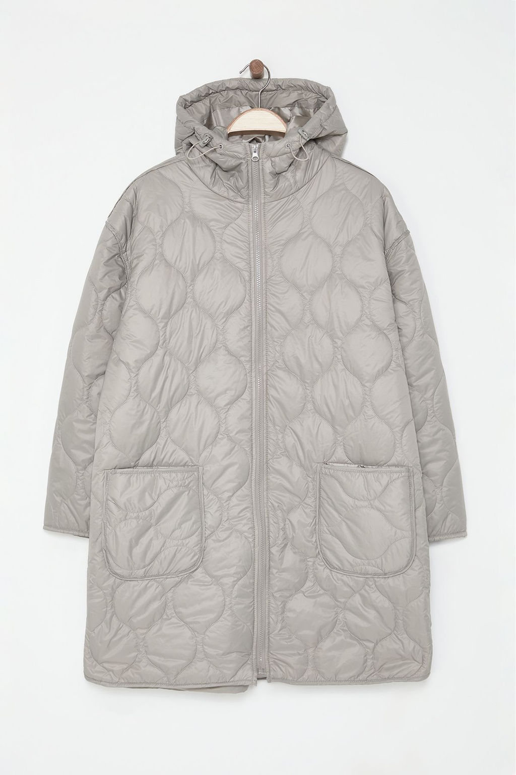 TRENDYOLMILLA Tas Oversize Kal?p Kapusonlu Kapitone Mont TWOAW25MO00242  фото 6
