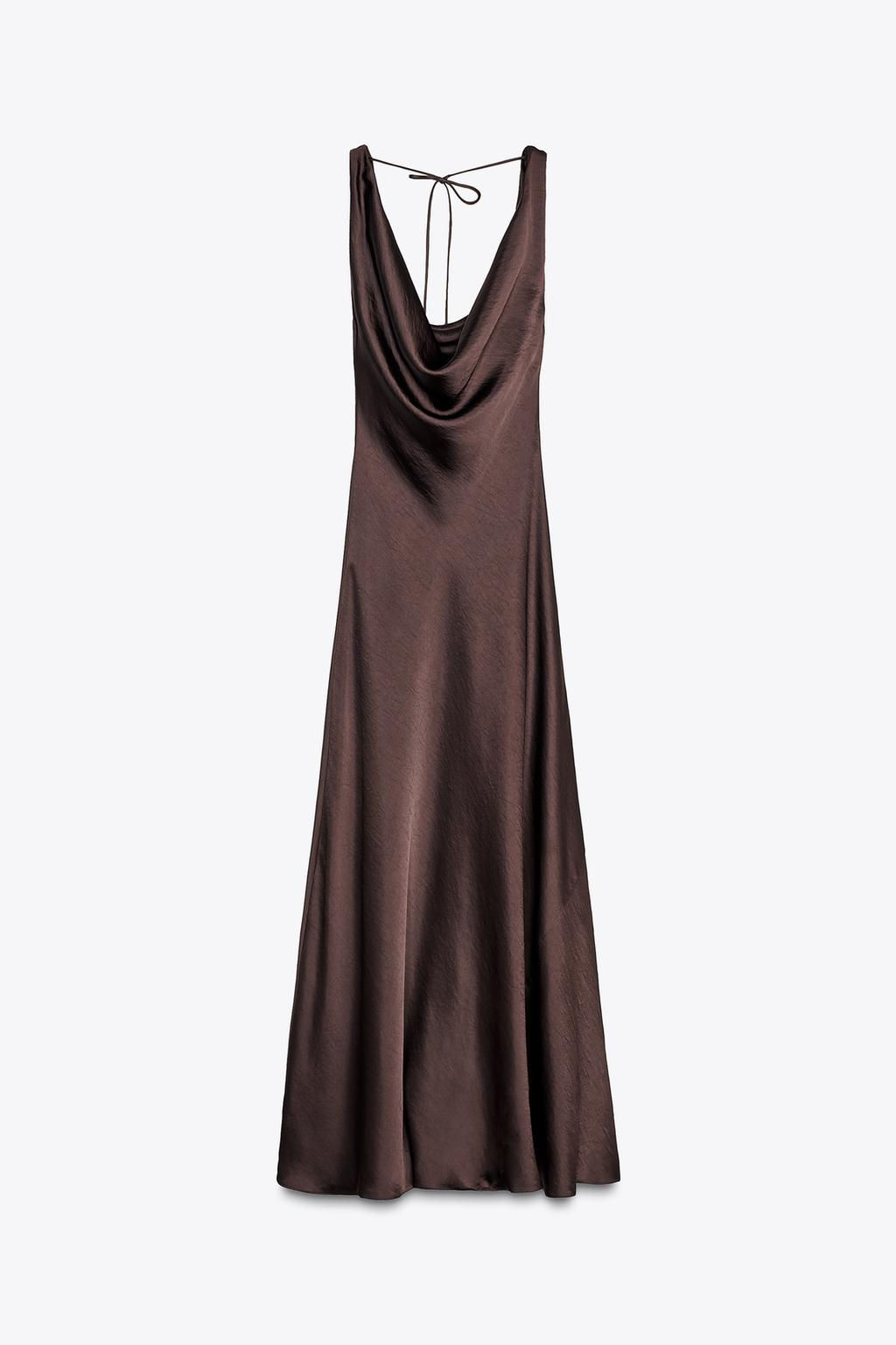 ZW COLLECTION LONG SATIN DRESS - Zara фото 23