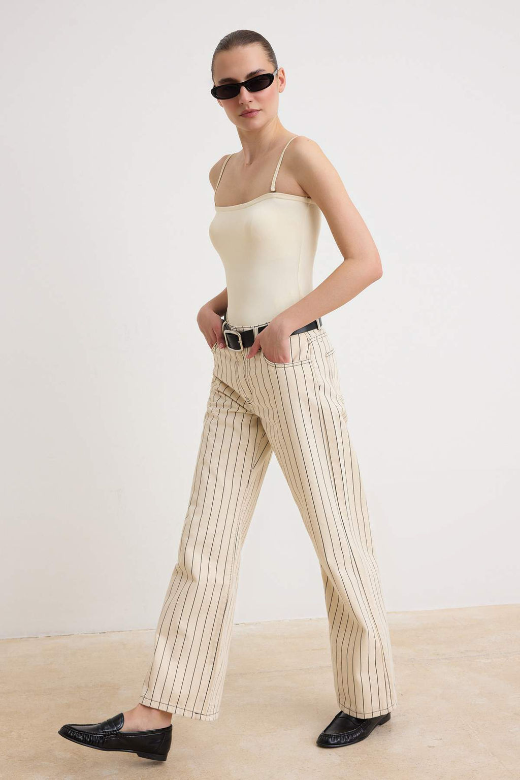 Cok Renkli Yuksek Bel Wide Leg %100 Pamuk Jeans TWOSS26JE00291 - Trendyolmilla фото 2