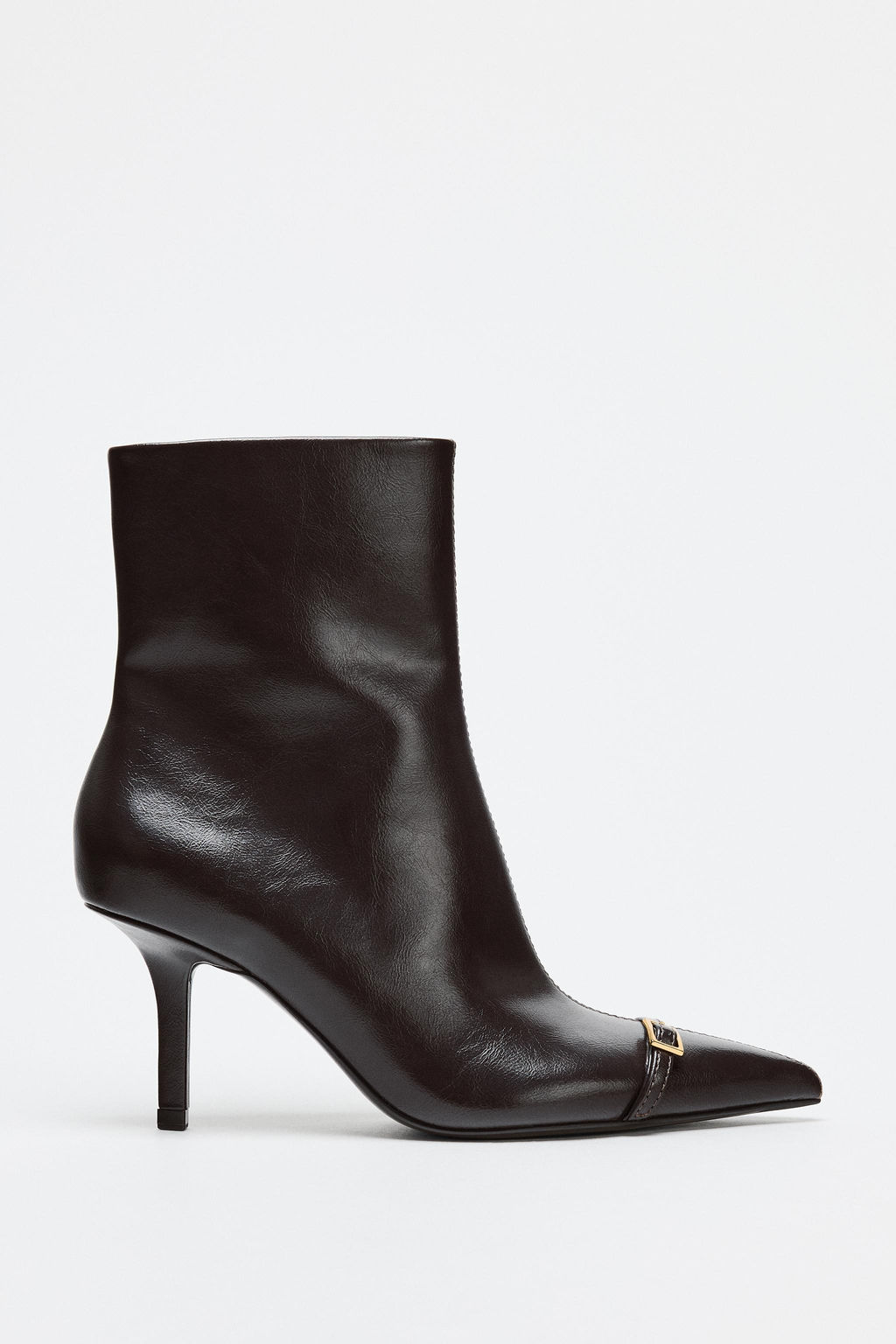 STILETTO HEEL ANKLE BOOTS WITH BUCKLE - Zara фото 3
