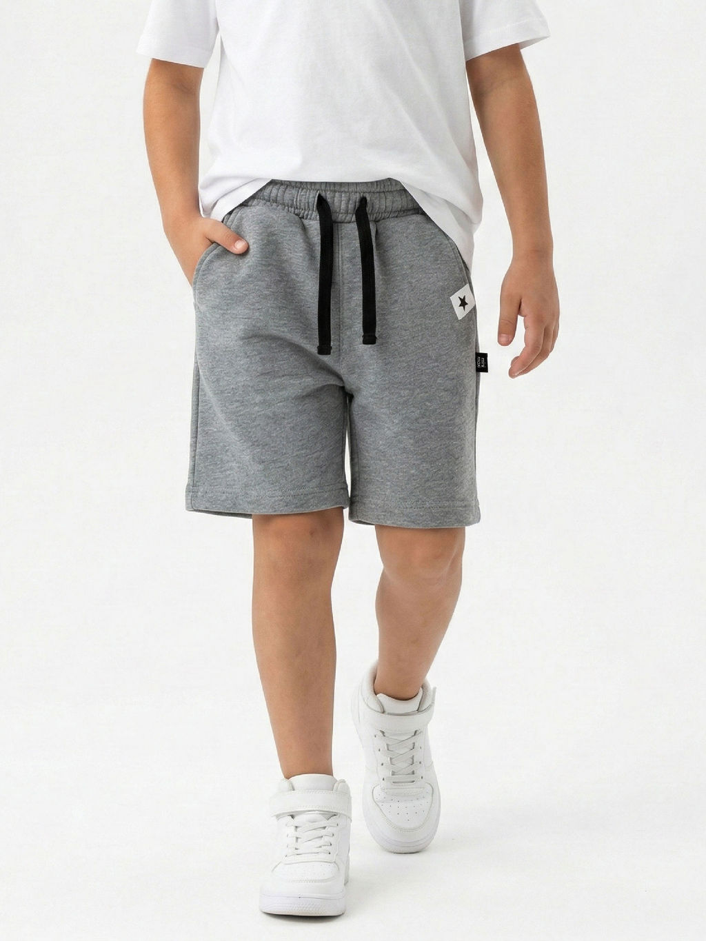Шорты трикотажные 22-4597 темно-серый меланж